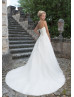 Sweetheart Neck Beaded Ivory Lace Tulle Wedding Dress With Detachable Jacket